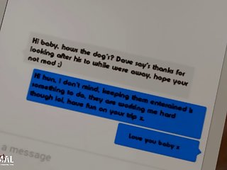 Teen Blonde Fuck With Her Dog Then Her Boyfriend